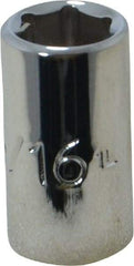 Proto - 5/16", 1/4" Drive, Standard Hand Socket - 6 Points, 7/8" OAL, Chrome Finish - Americas Industrial Supply