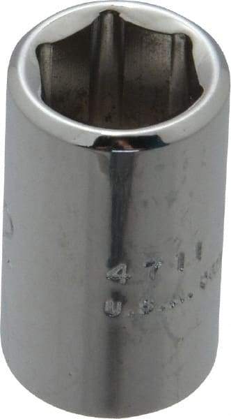 Proto - 11/32", 1/4" Drive, Standard Hand Socket - 6 Points, 7/8" OAL, Chrome Finish - Americas Industrial Supply