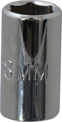 Proto - 1/4" Drive, Standard Hand Socket - 6 Points, 7/8" OAL, Chrome Vanadium, Chrome Finish - Americas Industrial Supply