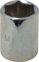 Proto - 1/4" Drive, Standard Hand Socket - 6 Points, 7/8" OAL, Chrome Finish - Americas Industrial Supply