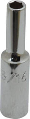 Proto - 3/16", 1/4" Drive, Deep Hand Socket - 6 Points, 2" OAL, Chrome Finish - Americas Industrial Supply