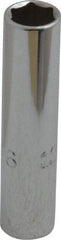 Proto - 5/16", 1/4" Drive, Deep Hand Socket - 6 Points, 2" OAL, Chrome Vanadium, Chrome Finish - Americas Industrial Supply