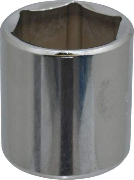 Proto - 15/16", 3/8" Drive, Standard Hand Socket - 6 Points, 1-5/16" OAL, Chrome Finish - Americas Industrial Supply