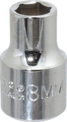 Proto - 3/8" Drive, Standard Hand Socket - 12 Points, 2-1/8" OAL, Chrome Finish - Americas Industrial Supply