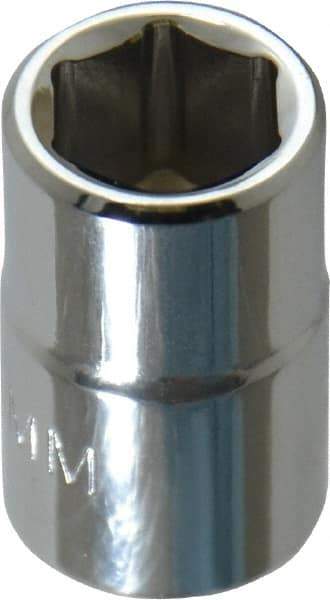 Proto - 3/8" Drive, Standard Hand Socket - 6 Points, 1-3/32" OAL, Chrome Finish - Americas Industrial Supply