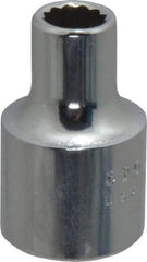 Proto - 1/4", 3/8" Drive, Standard Hand Socket - 12 Points, 1-3/32" OAL, Chrome Finish - Americas Industrial Supply