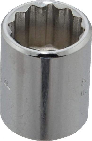 Proto - 5/8", 3/8" Drive, Standard Hand Socket - 12 Points, 1-1/8" OAL, Chrome Finish - Americas Industrial Supply