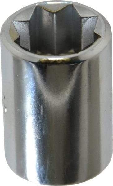 Proto - 7/16", 3/8" Drive, Standard Hand Socket - 8 Points, 1-5/64" OAL, Chrome Finish - Americas Industrial Supply