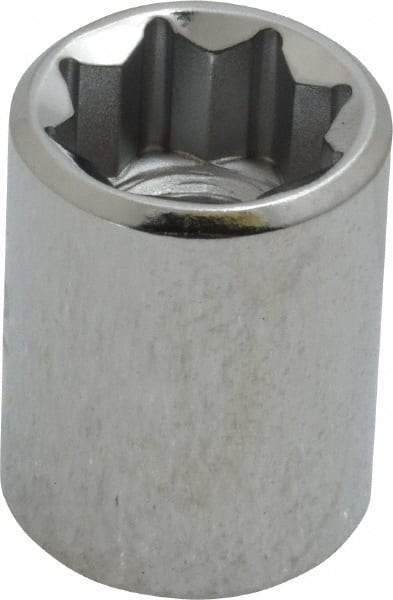 Proto - 1/2", 3/8" Drive, Standard Hand Socket - 8 Points, 1-1/8" OAL, Chrome Finish - Americas Industrial Supply