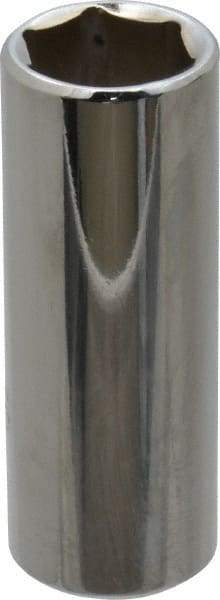 Proto - 9/16", 3/8" Drive, Deep Hand Socket - 6 Points, 2-1/8" OAL, Chrome Finish - Americas Industrial Supply