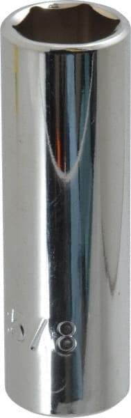 Proto - 5/8", 3/8" Drive, Deep Hand Socket - 6 Points, 2-3/4" OAL, Chrome Vanadium, Chrome Finish - Americas Industrial Supply