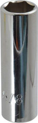 Proto - 5/8", 3/8" Drive, Deep Hand Socket - 6 Points, 2-3/4" OAL, Chrome Vanadium, Chrome Finish - Americas Industrial Supply