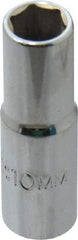 Proto - 3/8" Drive, Deep Hand Socket - 6 Points, 2-1/8" OAL, Chrome Vanadium, Chrome Finish - Americas Industrial Supply