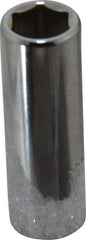 Proto - 3/8" Drive, Deep Hand Socket - 6 Points, 2-1/8" OAL, Chrome Finish - Americas Industrial Supply