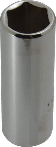 Proto - 3/8" Drive, Deep Hand Socket - 6 Points, 2-1/8" OAL, Chrome Finish - Americas Industrial Supply