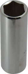 Proto - 3/8" Drive, Deep Hand Socket - 6 Points, 2-1/8" OAL, Chrome Finish - Americas Industrial Supply