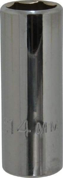 Proto - 3/8" Drive, Deep Hand Socket - 6 Points, 2-1/8" OAL, Chrome Vanadium, Chrome Finish - Americas Industrial Supply