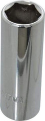 Proto - 3/8" Drive, Deep Hand Socket - 6 Points, 2-3/4" OAL, Chrome Finish - Americas Industrial Supply