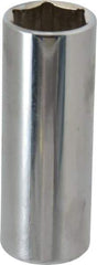 Proto - 3/8" Drive, Deep Hand Socket - 6 Points, 2-3/4" OAL, Chrome Finish - Americas Industrial Supply