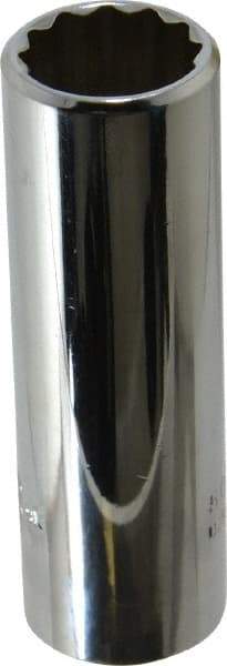 Proto - 5/8", 3/8" Drive, Deep Hand Socket - 12 Points, 2-3/4" OAL, Chrome Vanadium, Chrome Finish - Americas Industrial Supply