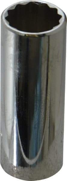 Proto - 3/4", 3/8" Drive, Deep Hand Socket - 12 Points, 2-3/4" OAL, Chrome Finish - Americas Industrial Supply