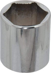 Proto - 1-3/16", 1/2" Drive, Standard Hand Socket - 6 Points, 1-3/4" OAL, Chrome Finish - Americas Industrial Supply