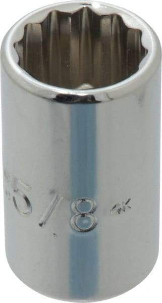 Proto - 5/8", 1/2" Drive, Standard Hand Socket - 12 Points, 1-1/2" OAL, Chrome Finish - Americas Industrial Supply