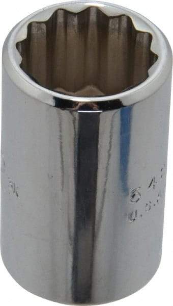 Proto - 21/32", 1/2" Drive, Standard Hand Socket - 12 Points, 1-1/2" OAL, Chrome Finish - Americas Industrial Supply