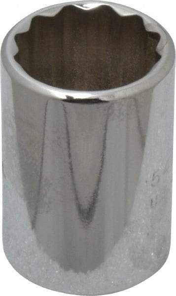 Proto - 3/4", 1/2" Drive, Standard Hand Socket - 12 Points, 1-1/2" OAL, Chrome Finish - Americas Industrial Supply