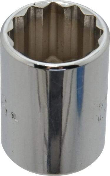 Proto - 13/16", 1/2" Drive, Standard Hand Socket - 12 Points, 1-1/2" OAL, Chrome Finish - Americas Industrial Supply