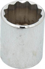 Proto - 15/16", 1/2" Drive, Standard Hand Socket - 12 Points, 1-9/16" OAL, Chrome Vanadium, Chrome Finish - Americas Industrial Supply