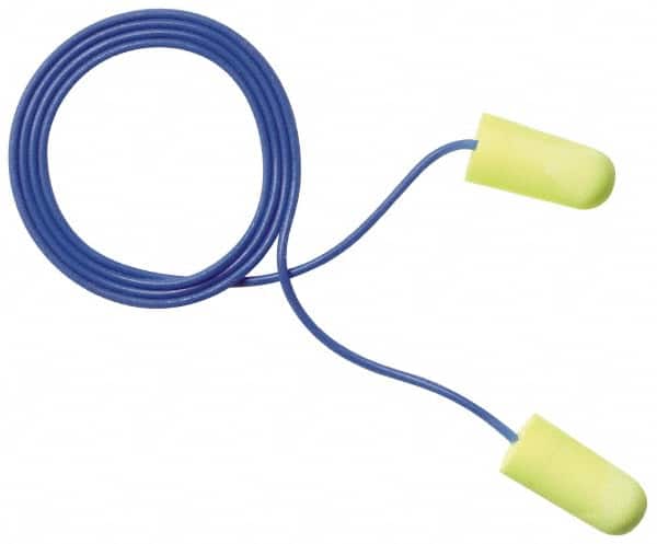 3M - Metal Detectable, Disposable, Corded, 32 dB Earplugs - Yellow, 200 Pairs - Americas Industrial Supply