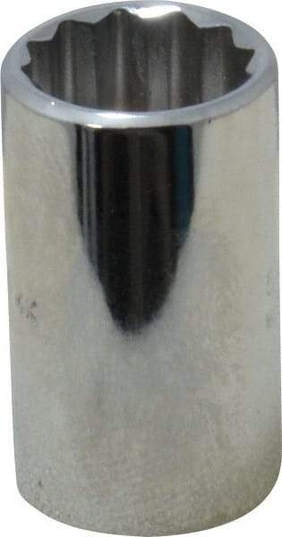 Proto - 1/2" Drive, Standard Hand Socket - 12 Points, 1-1/2" OAL, Chrome Vanadium, Chrome Finish - Americas Industrial Supply