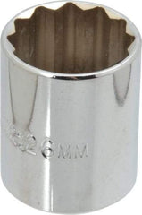 Proto - 1/2" Drive, Standard Hand Socket - 12 Points, 1-17/32" OAL, Chrome Finish - Americas Industrial Supply