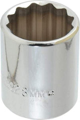 Proto - 1/2" Drive, Standard Hand Socket - 12 Points, 1-25/32" OAL, Chrome Finish - Americas Industrial Supply