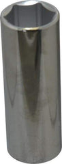 Proto - 7/8", 1/2" Drive, Deep Hand Socket - 6 Points, 3-1/4" OAL, Chrome Finish - Americas Industrial Supply