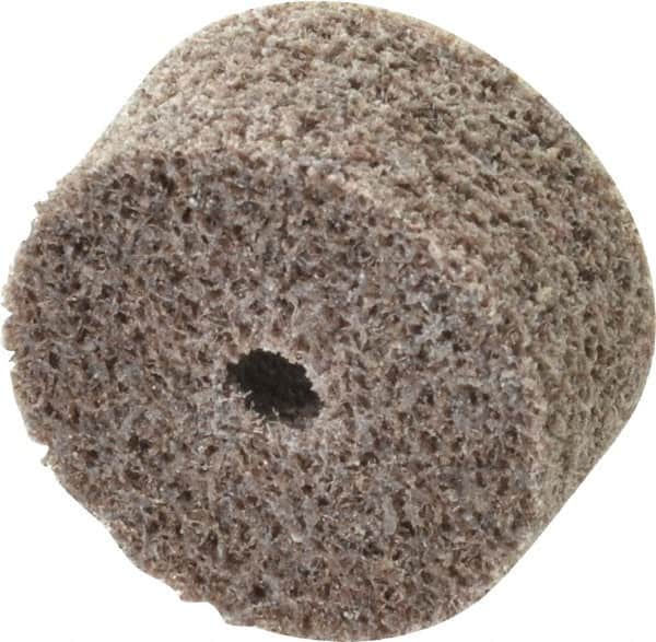3M - 1" Diam, 1/2" Face Width, 3/16" Center Hole, Medium Grade, Aluminum Oxide Deburring Wheel - Unitized, Hard Density 7 Grade, 35,100 RPM - Americas Industrial Supply