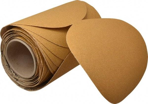 3M - 8" Diam, 60 Grit Aluminum Oxide Adhesive PSA Disc - Medium Grade, Gold, F Weighted Backing, Flexible, Use with Random Orbital Sanders - Americas Industrial Supply