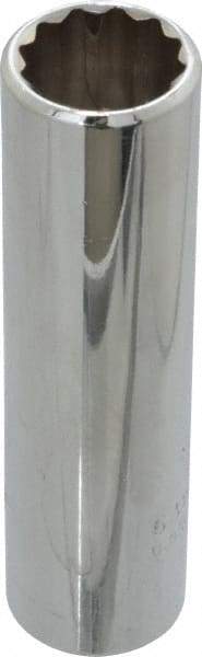 Proto - 5/8", 1/2" Drive, Deep Hand Socket - 12 Points, 3-1/4" OAL, Chrome Finish - Americas Industrial Supply