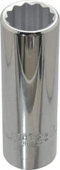 Proto - 3/4", 1/2" Drive, Deep Hand Socket - 12 Points, 3-1/4" OAL, Chrome Finish - Americas Industrial Supply