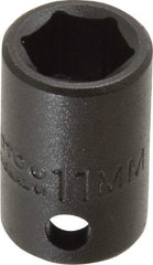 Proto - 3/8" Drive 11mm Standard Impact Socket - 6 Points, 1-1/32" OAL - Americas Industrial Supply