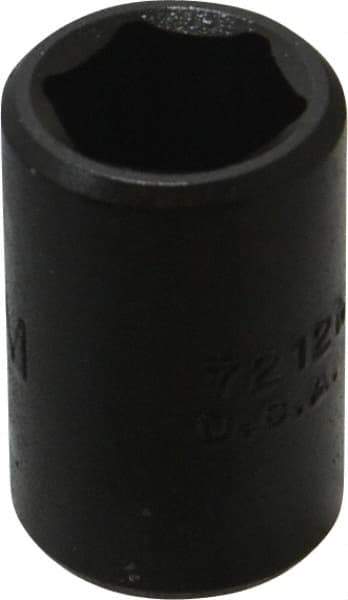 Proto - 3/8" Drive 12mm Standard Impact Socket - 6 Points, 1-1/32" OAL - Americas Industrial Supply