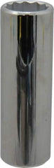 Proto - 1/2" Drive, Deep Hand Socket - 12 Points, 3-1/4" OAL, Chrome Finish - Americas Industrial Supply