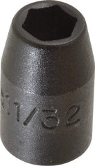 Proto - 3/8" Drive 11/32" Standard Impact Socket - 6 Points, 1-3/32" OAL - Americas Industrial Supply