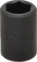Proto - 3/8" Drive 3/8" Standard Impact Socket - 6 Points, 1-3/32" OAL - Americas Industrial Supply
