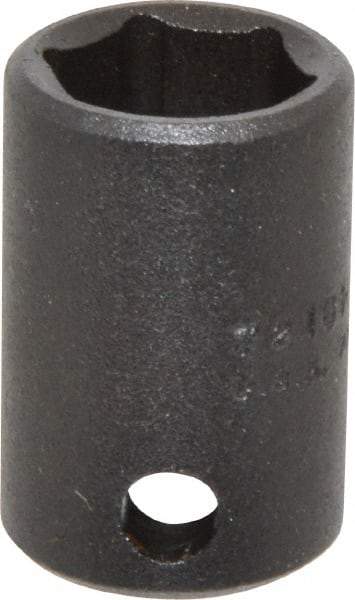 Proto - 3/8" Drive 1/2" Standard Impact Socket - 6 Points, 1-3/32" OAL - Americas Industrial Supply