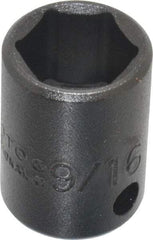 Proto - 3/8" Drive 9/16" Standard Impact Socket - 6 Points, 1-3/32" OAL - Americas Industrial Supply