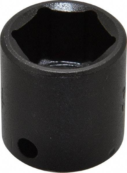 Proto - 3/8" Drive 3/4" Standard Impact Socket - 6 Points, 1-3/32" OAL - Americas Industrial Supply