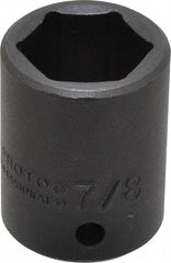 Proto - 1/2" Drive 7/8" Standard Impact Socket - 6 Points, 1-5/8" OAL - Americas Industrial Supply