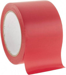 NMC - Red Solid Color Vinyl Tape - 3" Wide x 108' Long x 0.002" Thick, General Traffic - Americas Industrial Supply